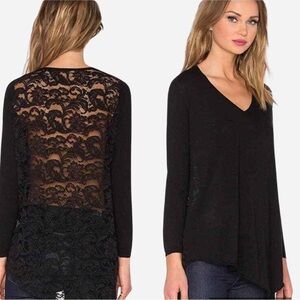 Joie | Sweater | Tambrel B | Asymmetric | Lace-Back | Black | XS